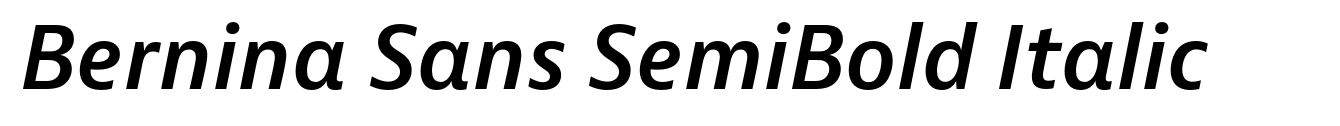 Bernina Sans SemiBold Italic